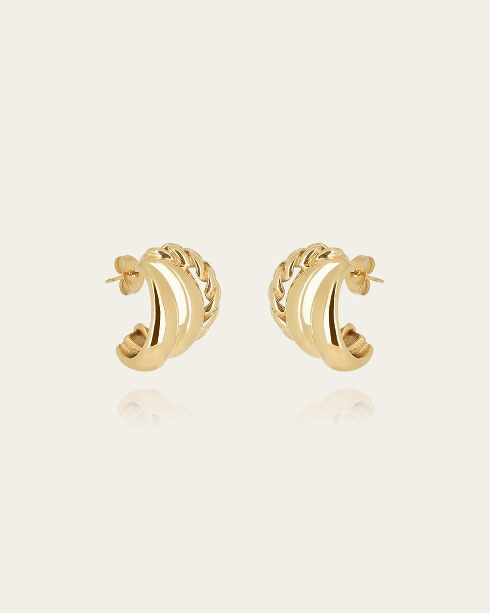 Boucles d'oreilles Girogio (Acier doré)