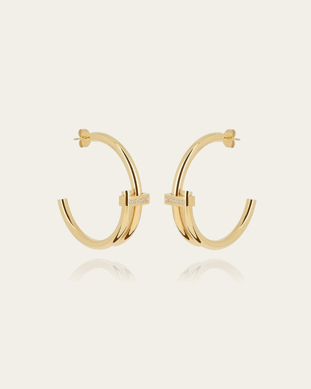 Boucles d'oreilles Narcao (Acier doré)