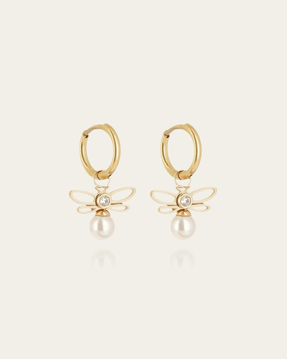 Boucles d'oreilles Brumelle (Acier doré)