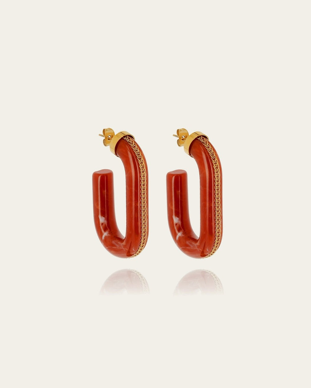 Boucles d'oreilles Brume (Acier doré)