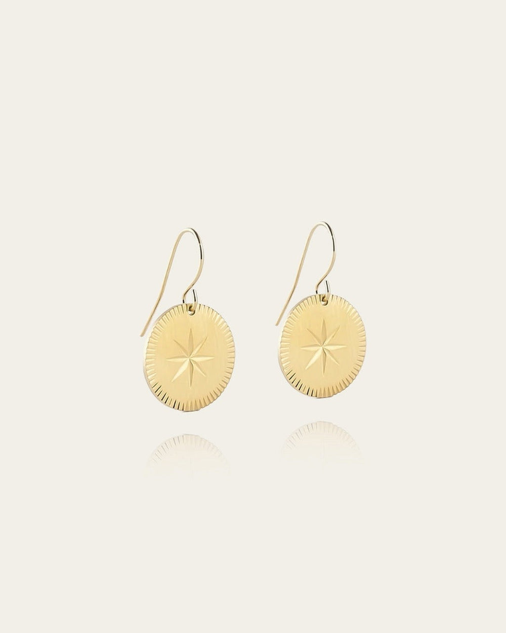 Boucles d'oreilles Hélios (Acier doré)