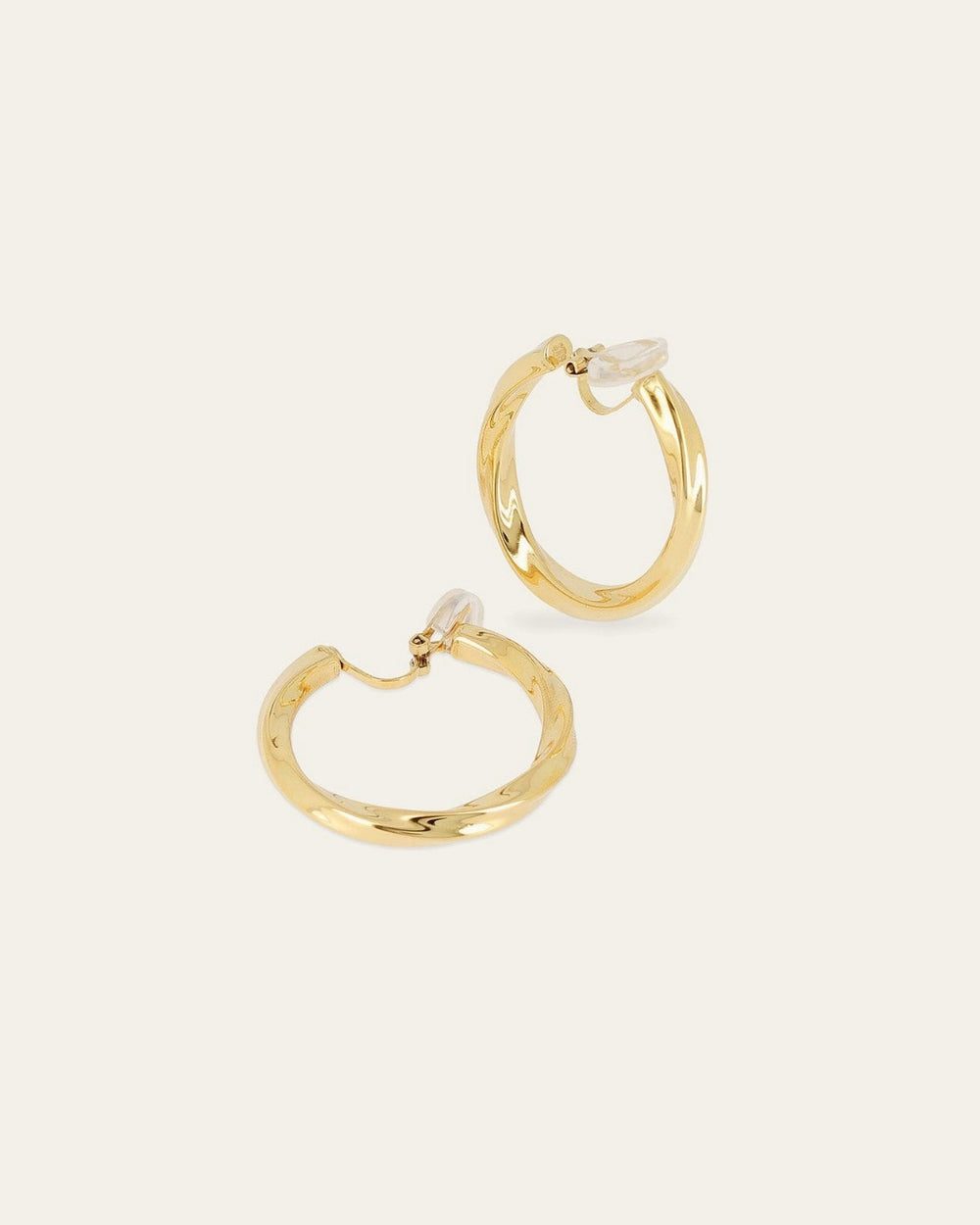 Boucles d'oreilles à clips Christine (Acier doré)