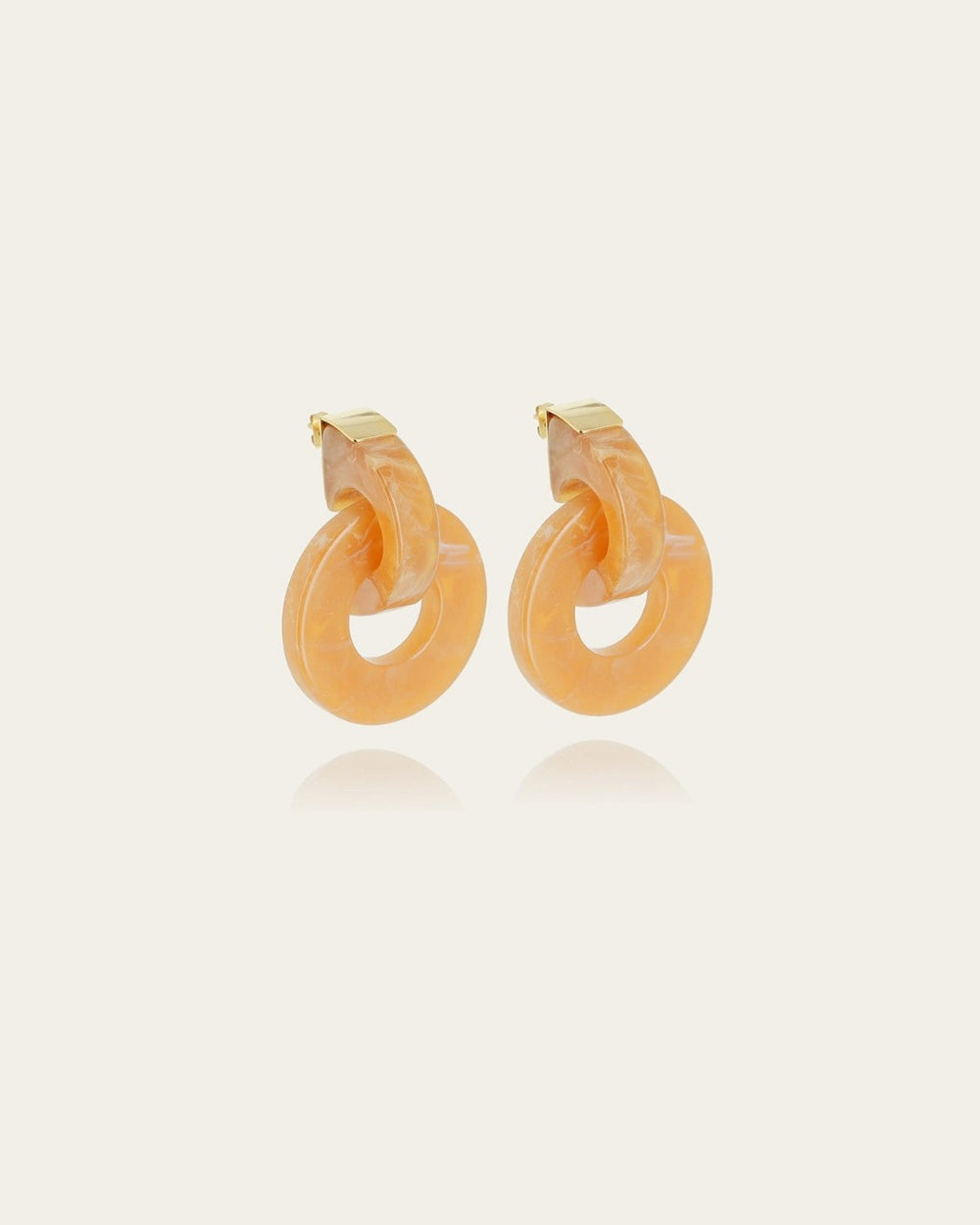 Boucles d'oreilles Turron (Acier doré)