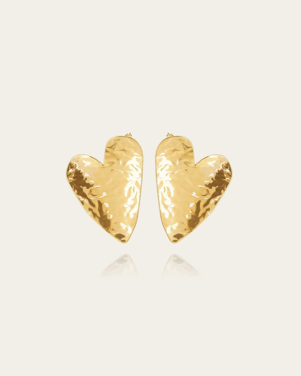 Boucles d'oreilles Coracao (Acier doré)