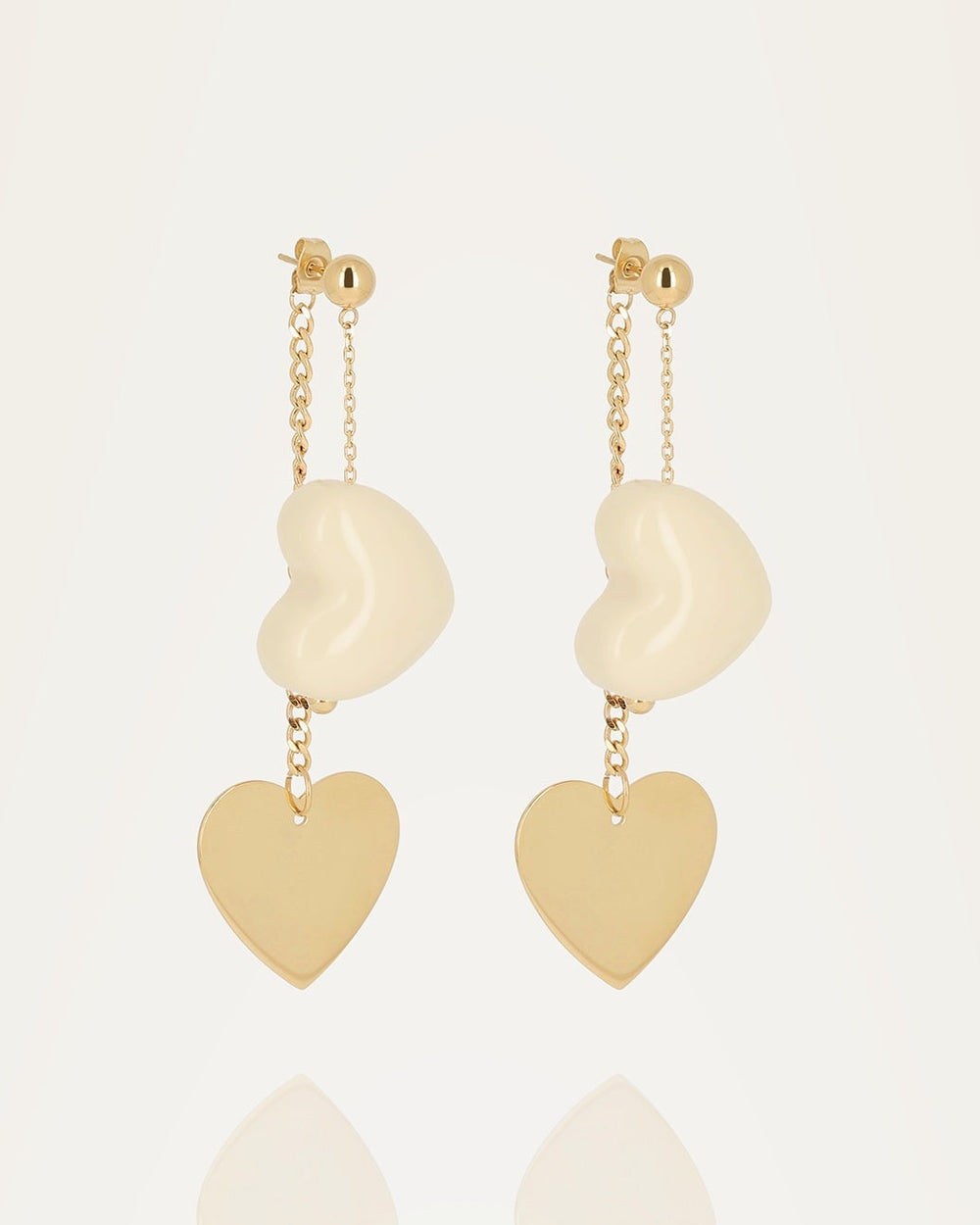 Boucles d'oreilles Valentin (Acier doré)