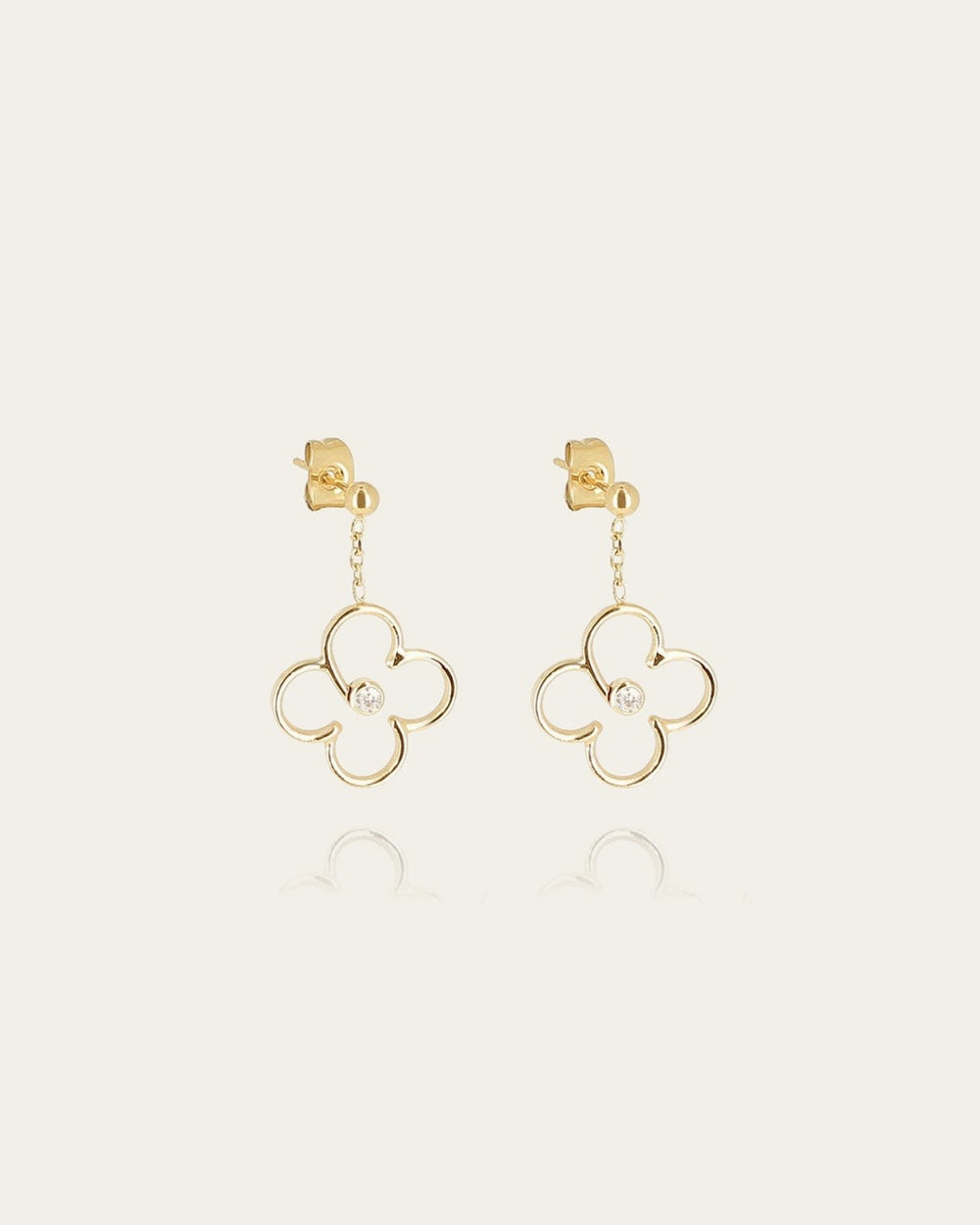 Boucles d'oreilles Emilia (Acier doré)