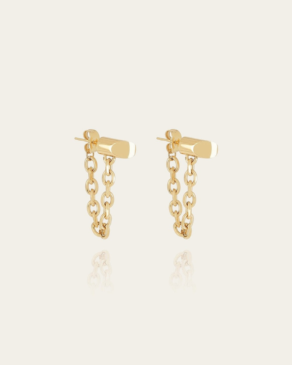 Boucles d'oreilles Irisu (Acier doré)