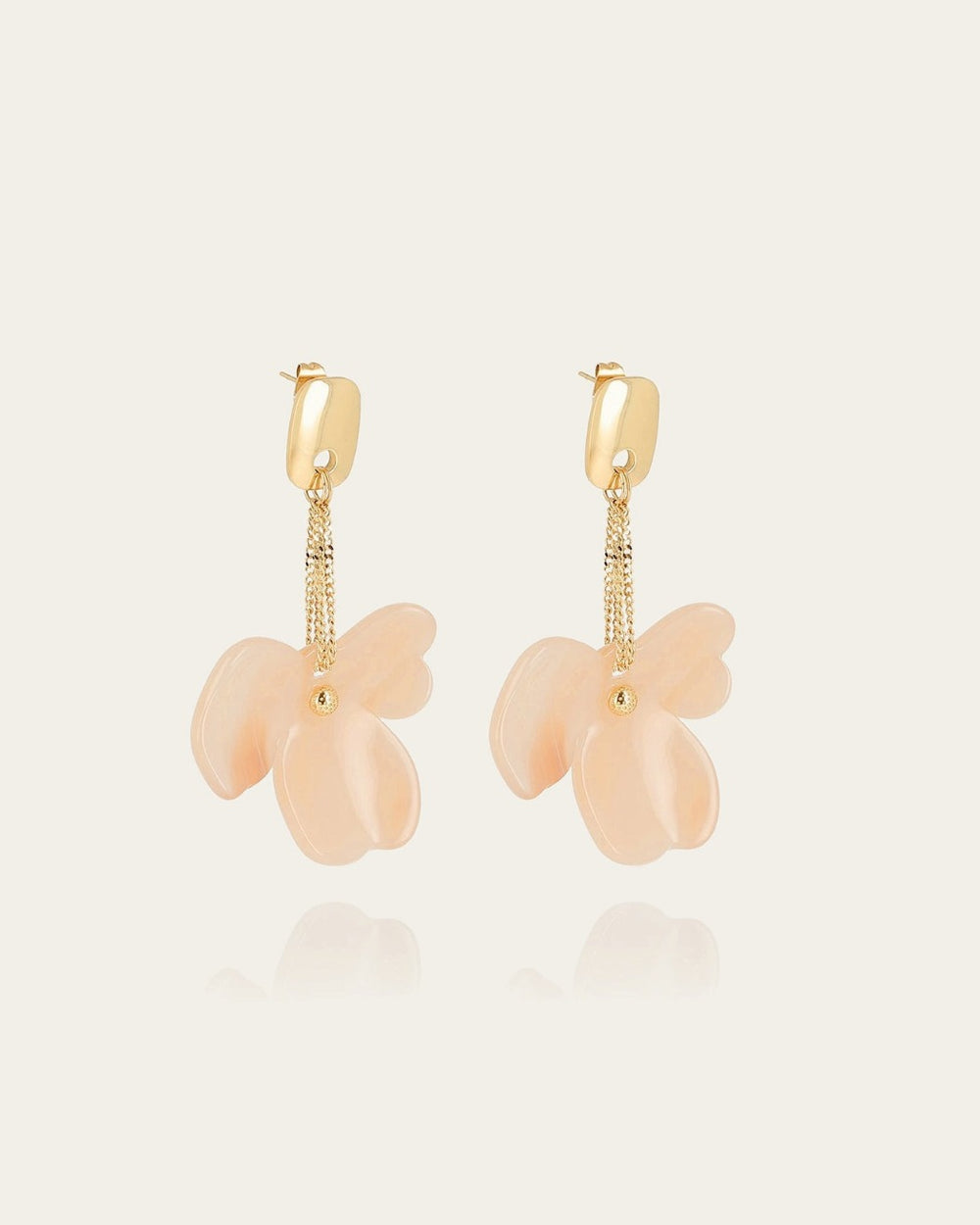 Boucles d'oreilles Hanabi (Acier doré)