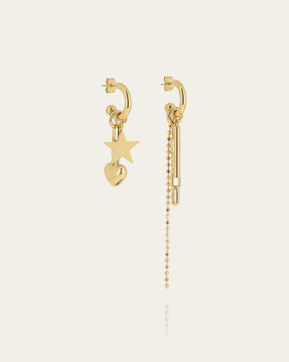 Boucles d'oreilles Cure (Acier doré)
