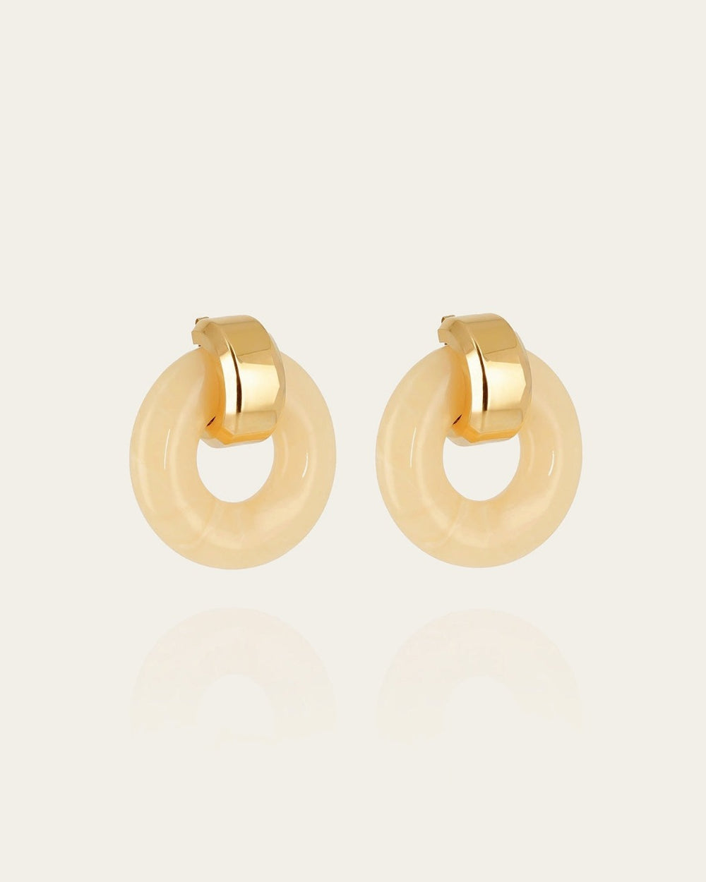 Boucles d'oreilles Hereiti (Acier doré)