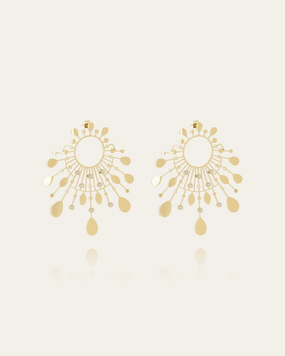 Boucles d'oreilles Nikka (Acier doré)
