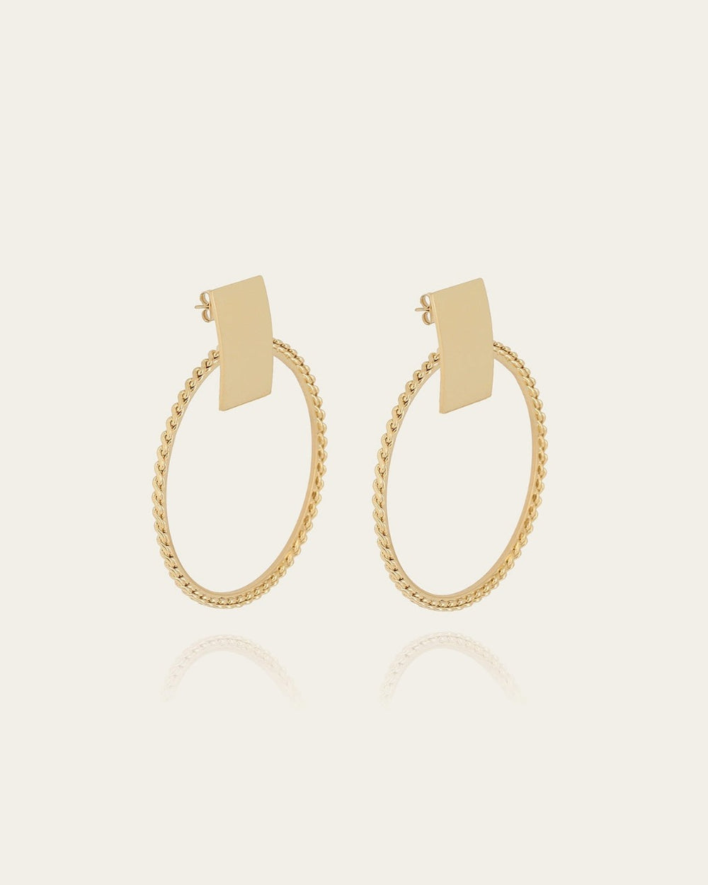 Boucles d'oreilles Nolina (Acier doré)