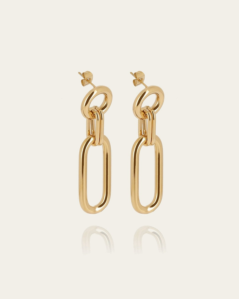 Boucles d'oreilles Mavora (Acier doré)