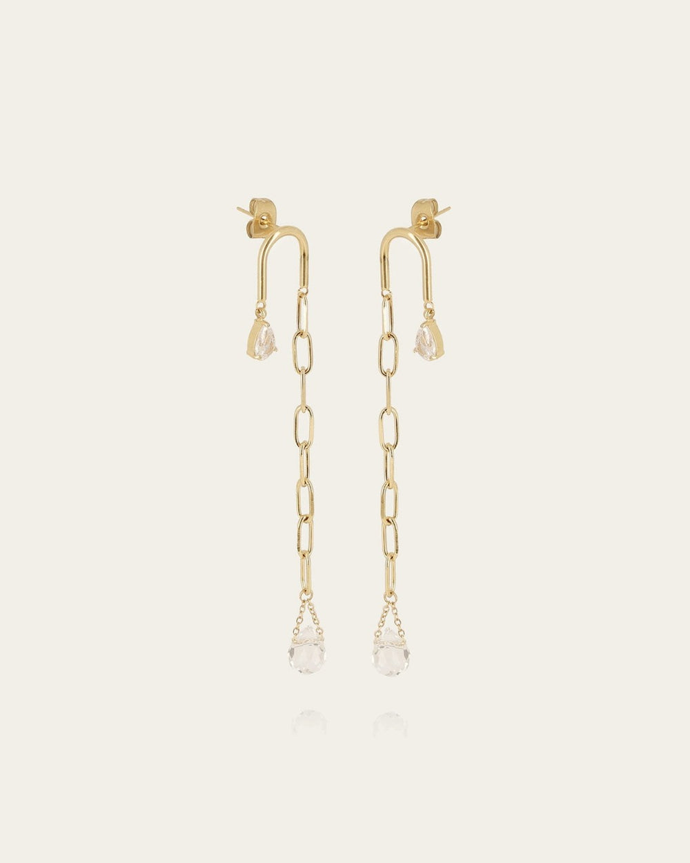 Boucles d'oreilles Lysora (Acier doré)