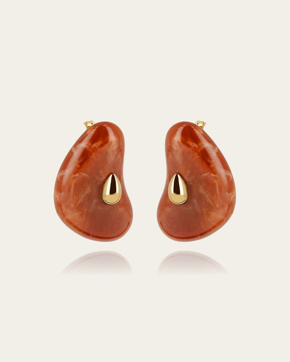 Boucles d'oreilles Beany (Acier doré)