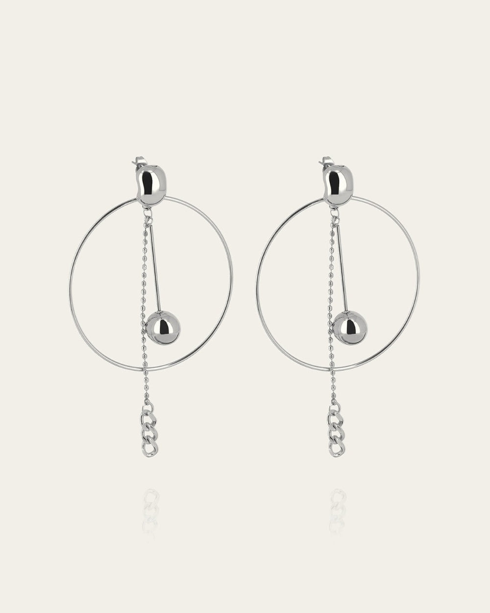 Boucles d'oreilles Cendre (Acier)