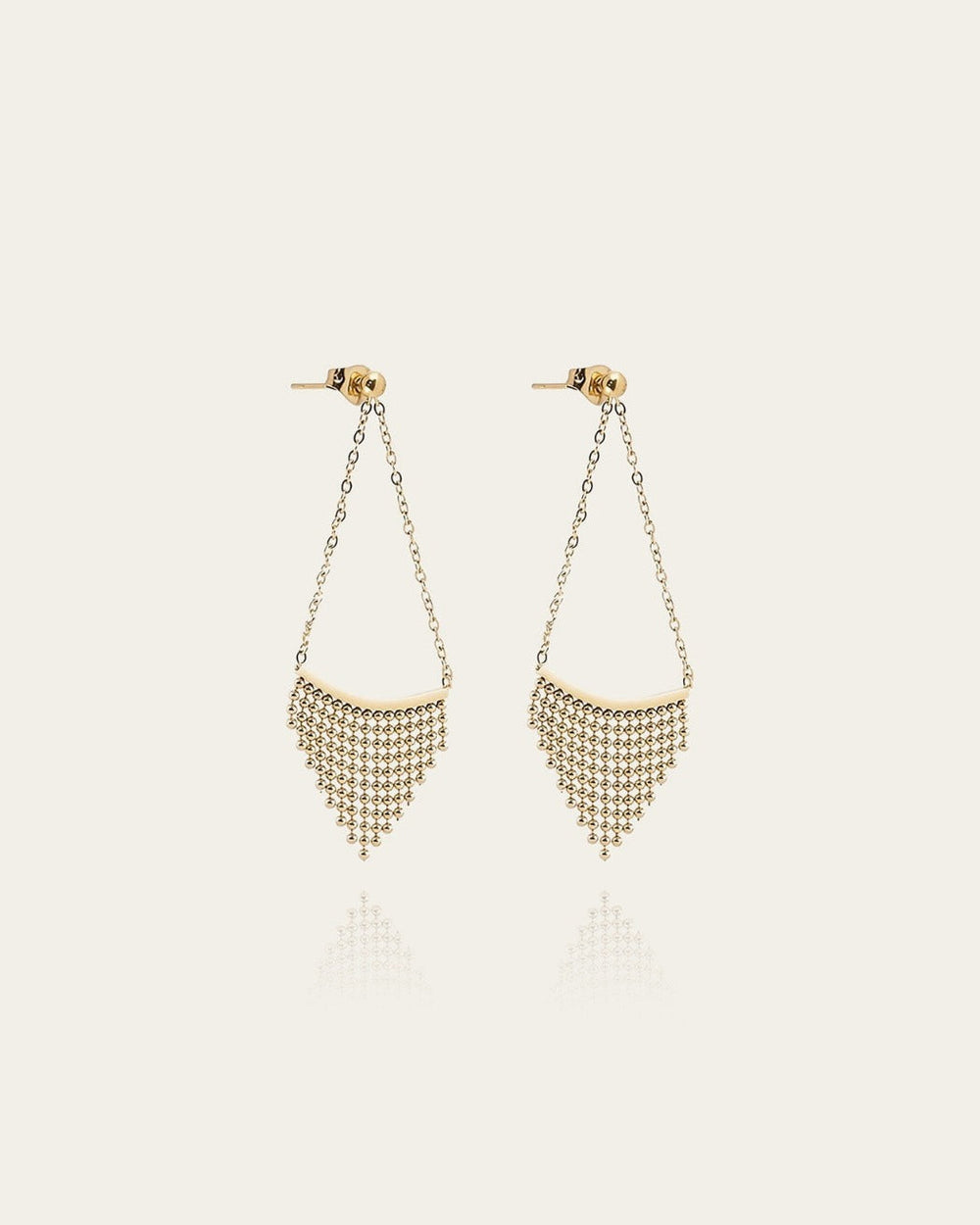 Boucles d'oreilles Pagne (Acier doré)