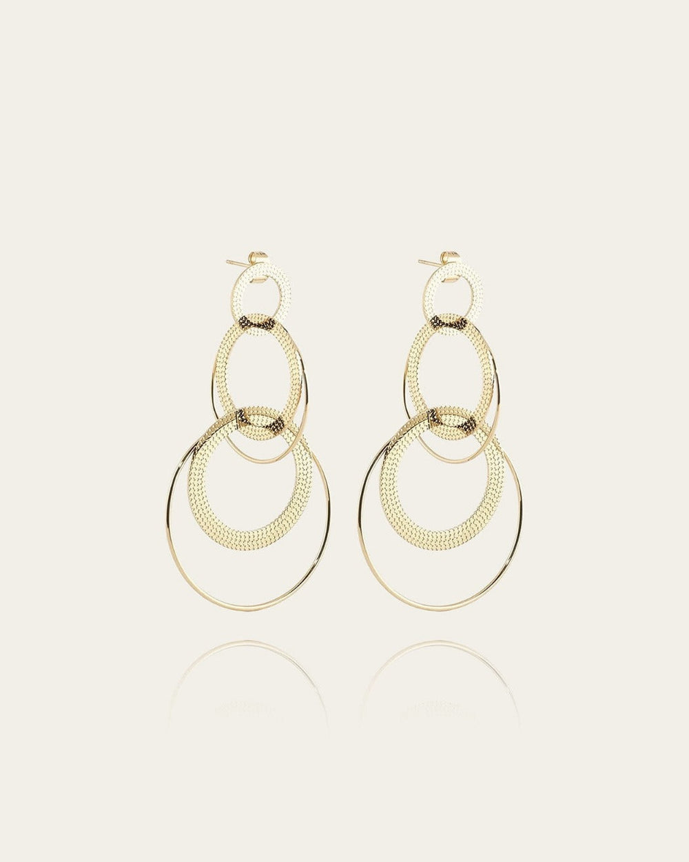 Boucles d'oreilles Hélène (Acier doré)