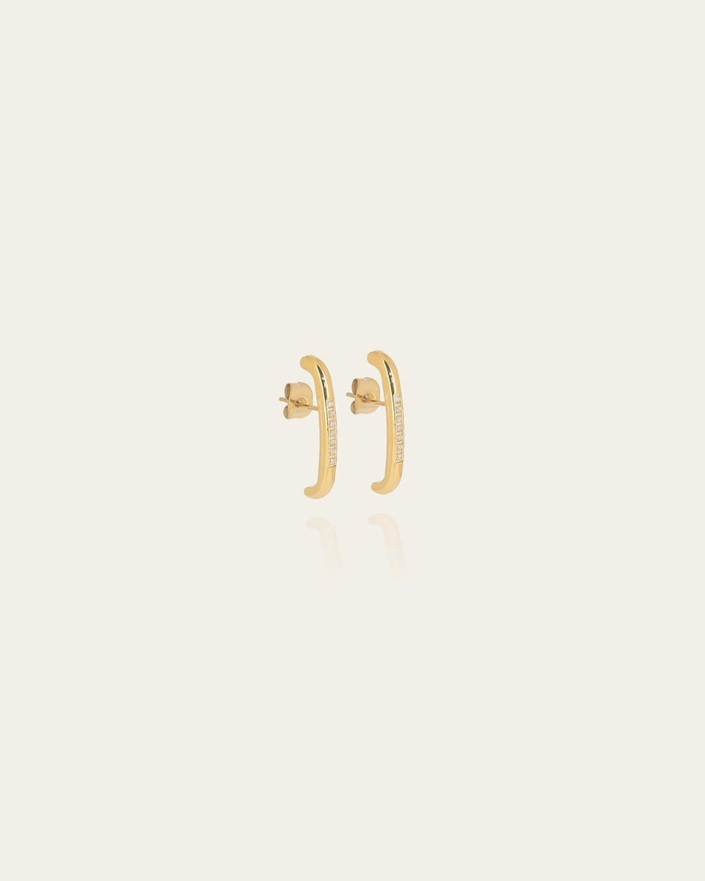 Boucles d'oreilles Sandrine (Acier doré)