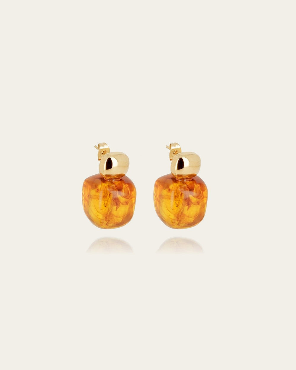 Boucles d'oreilles Oedipe (Acier doré)