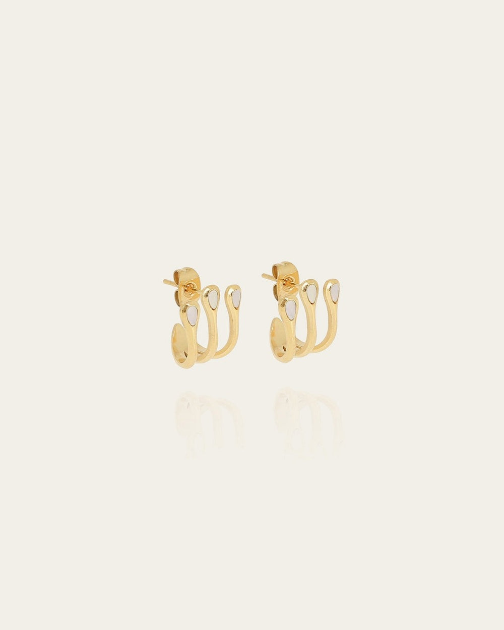 Boucles d'oreilles Cadix (Acier doré)