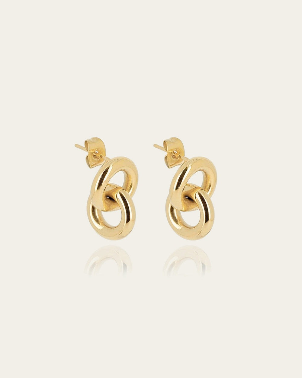 Boucles d'oreilles Menti (Acier doré)