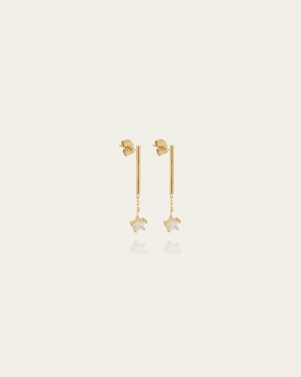 Boucles d'oreilles Alee (Acier doré)