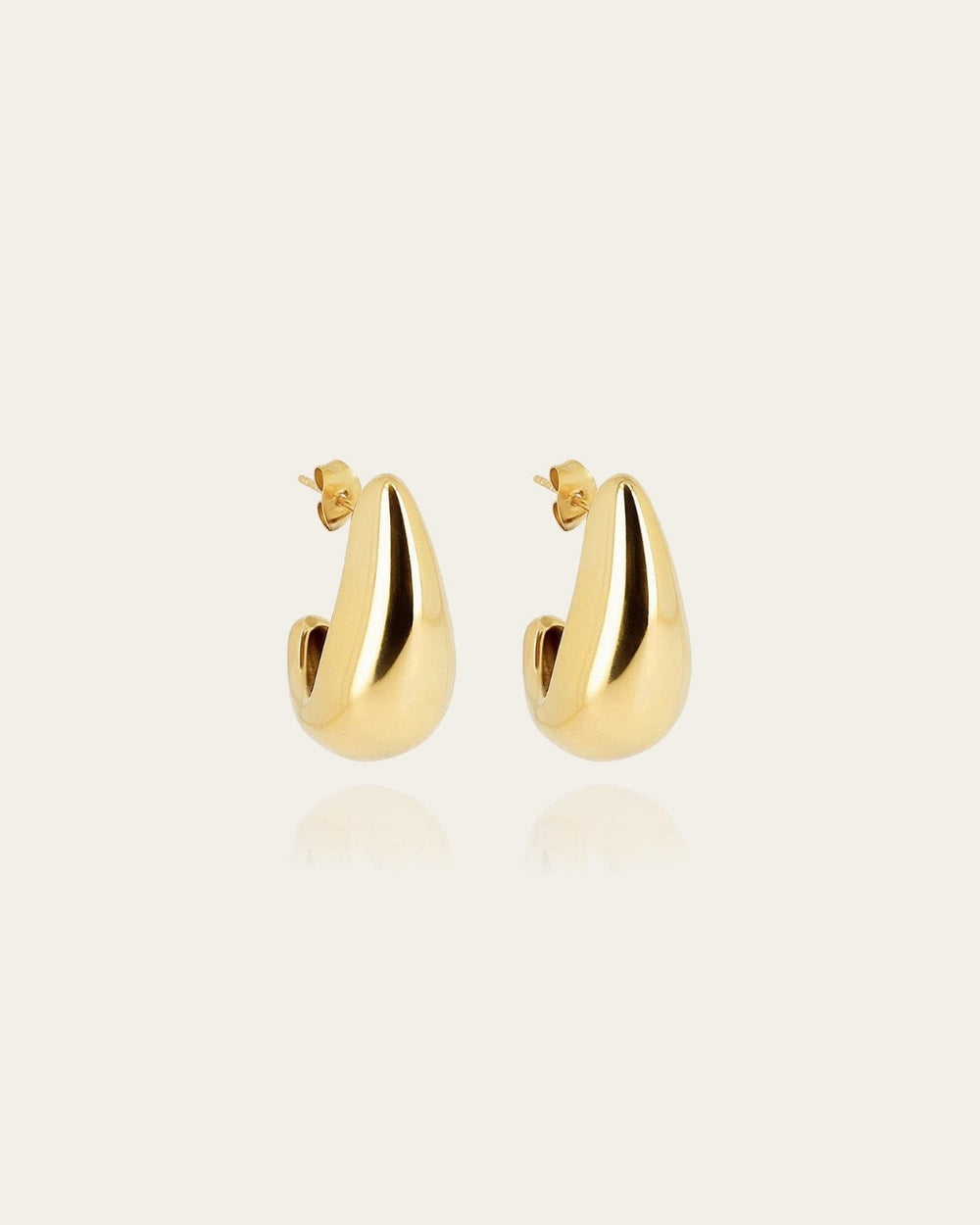 Boucles d'oreilles Agua (Acier doré)