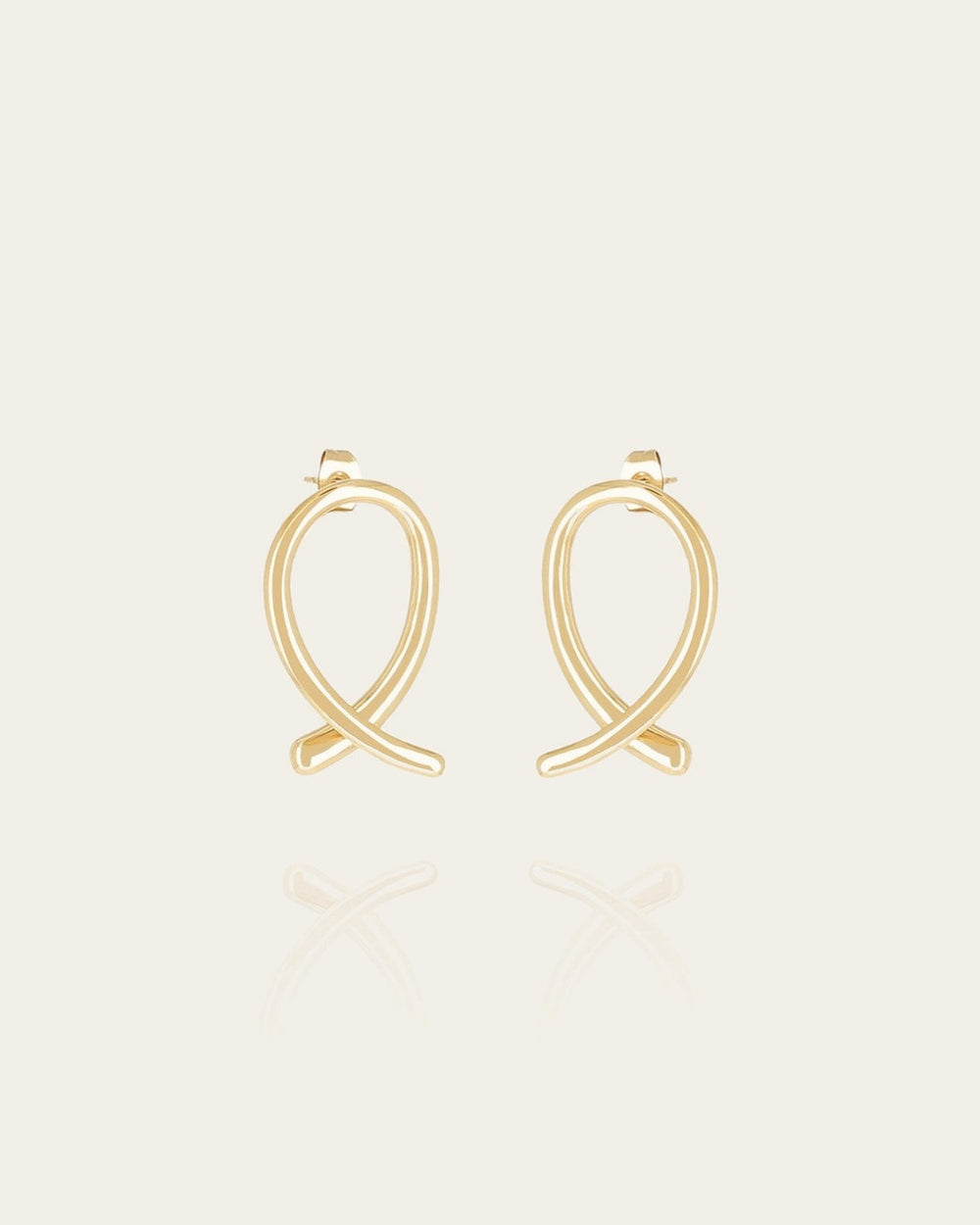 Boucles d'oreilles Coquette (Acier doré)