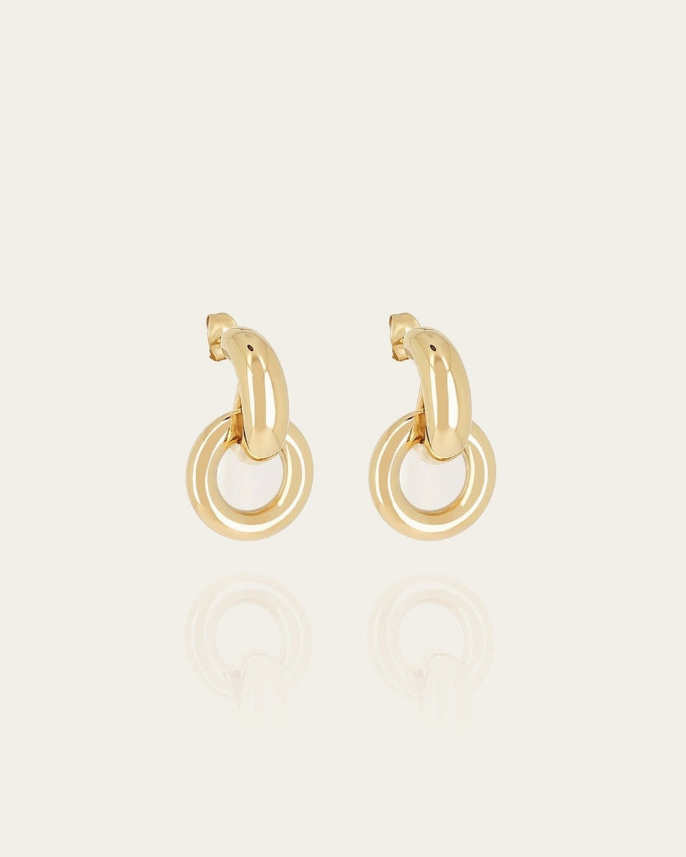 Boucles d'oreilles Dina (Acier doré)