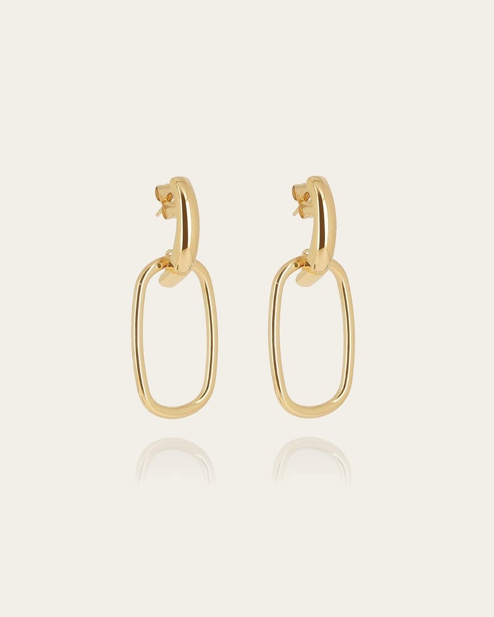 Boucles d'oreilles Miro (Acier doré)