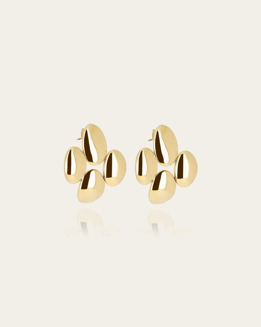Boucles d'oreilles Moebi (Acier doré)