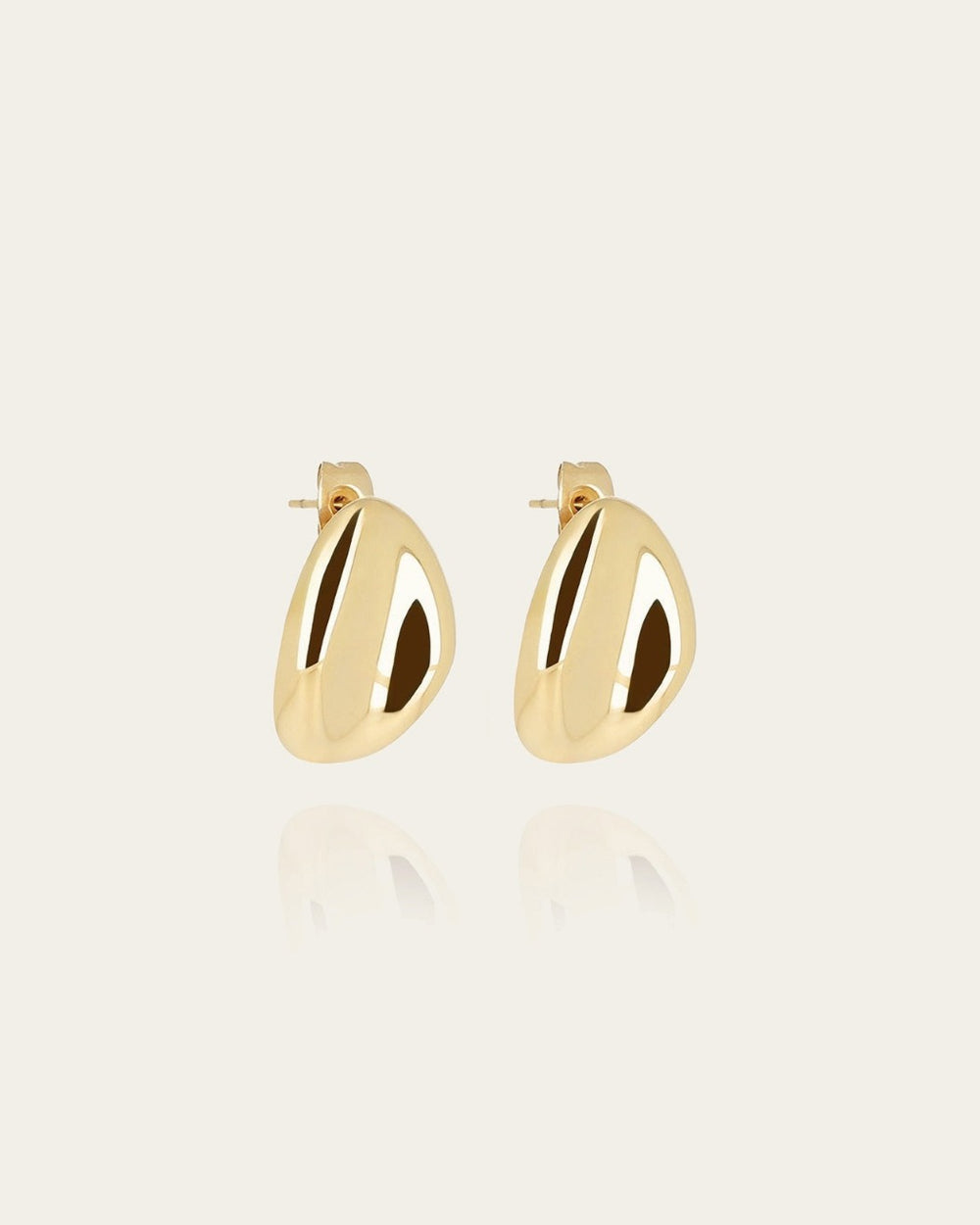 Boucles d'oreilles Gaïa (Acier doré)