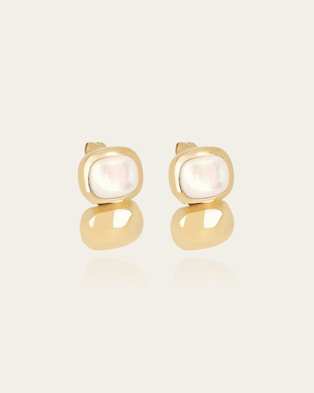 Boucles d'oreilles Aven (Acier doré)
