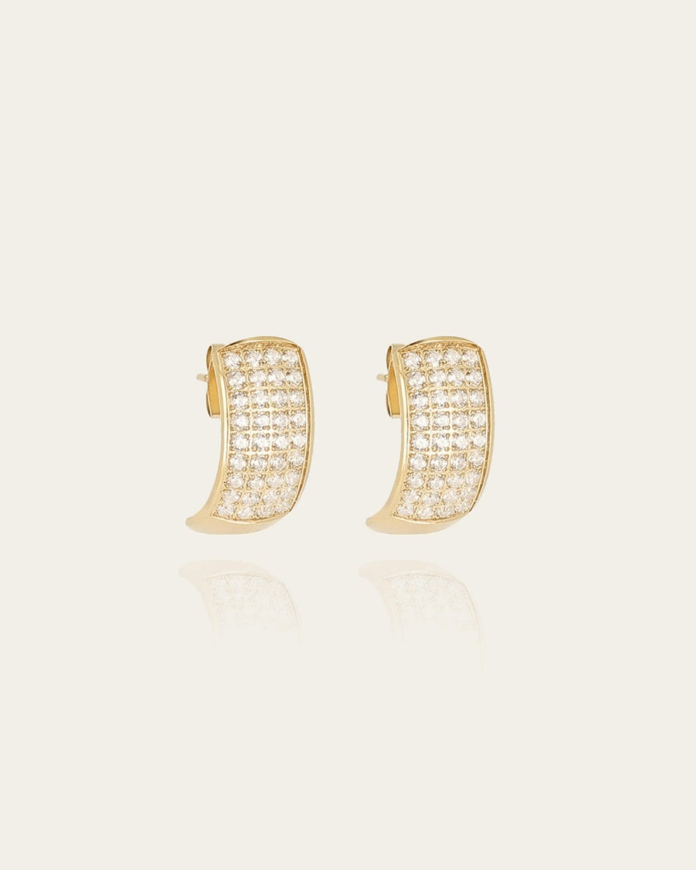 Boucles d'oreilles Luméa (Acier doré)