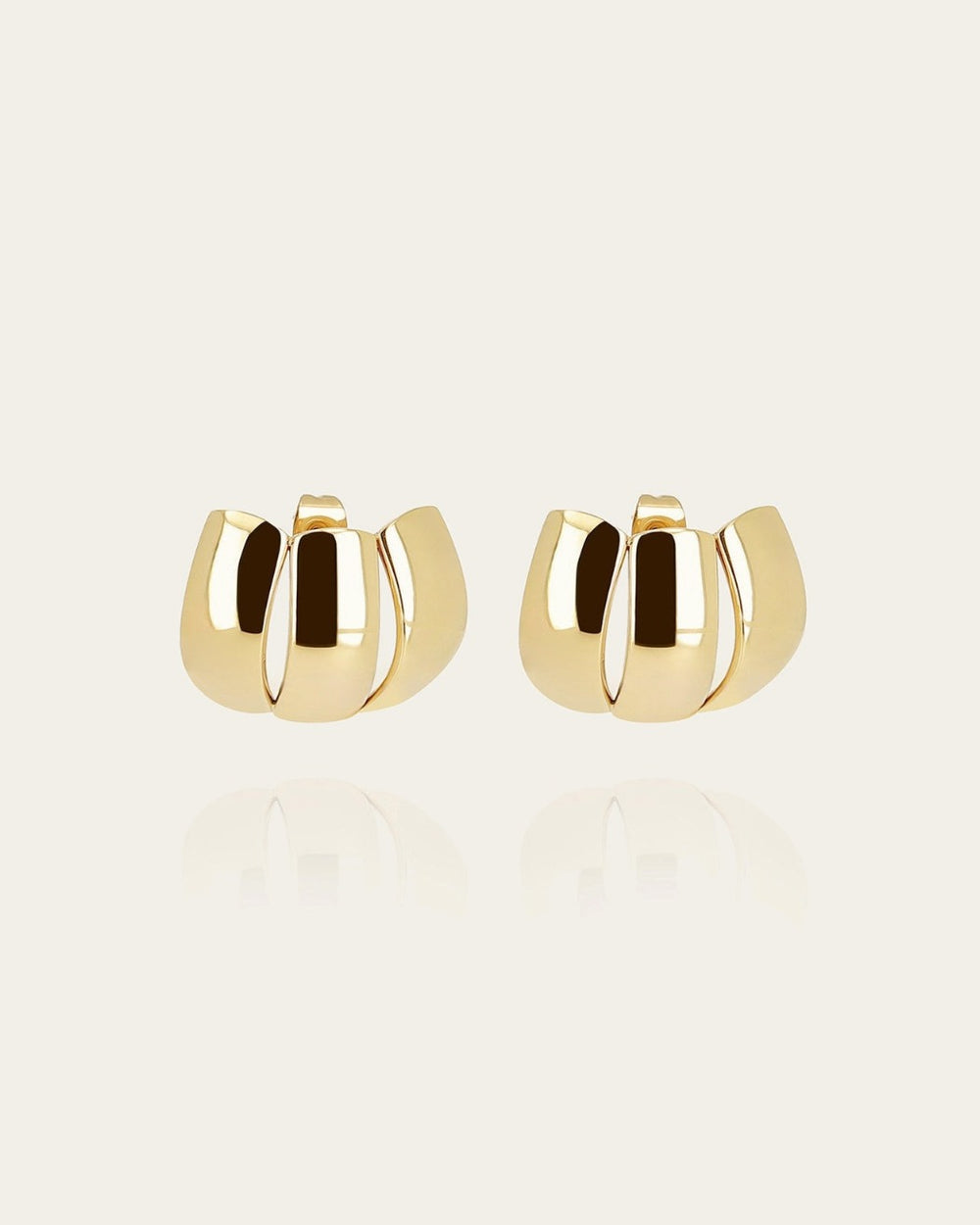 Aramaki Earrings (Gold-plated Steel)
