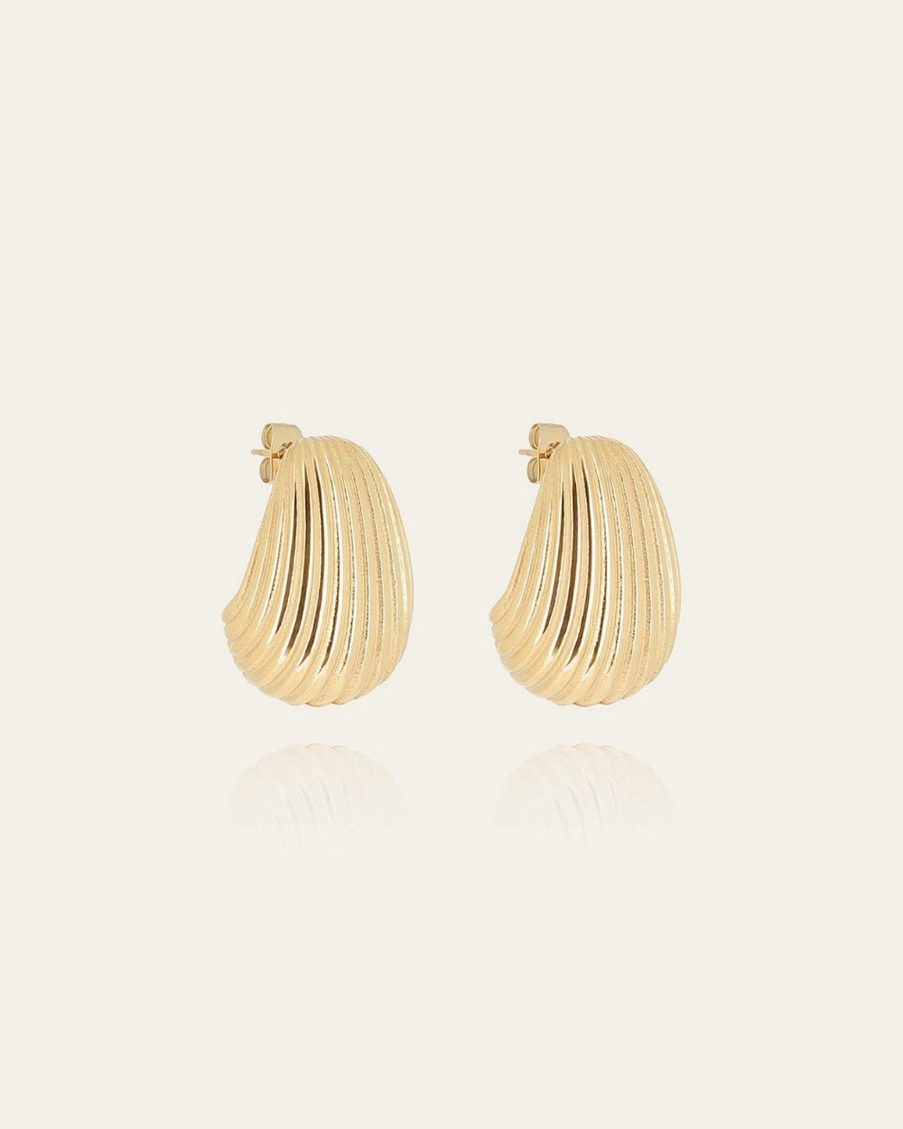 Boucles d'oreilles Isée (Acier doré)