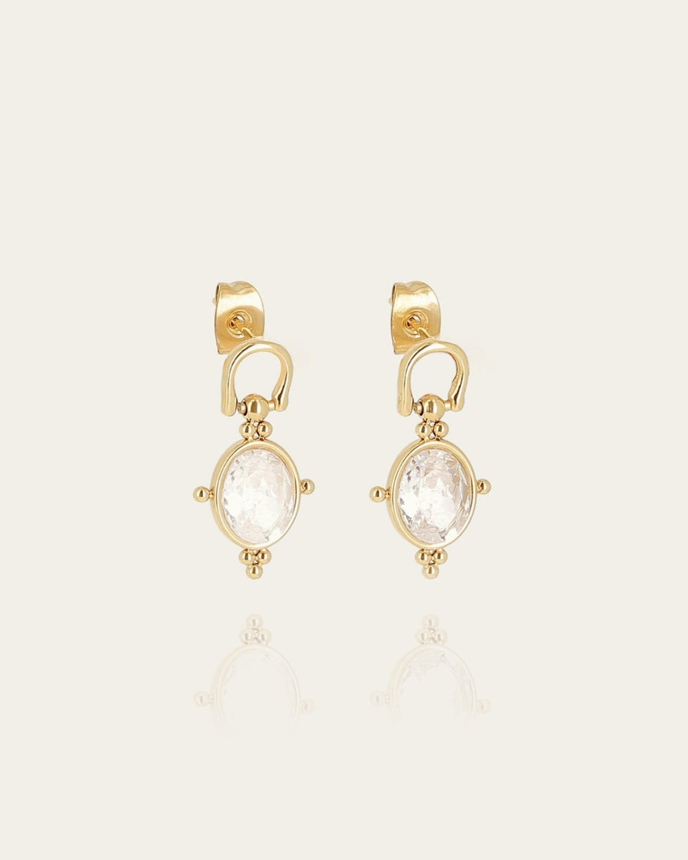 Boucles d'oreilles Nysa (Acier doré)