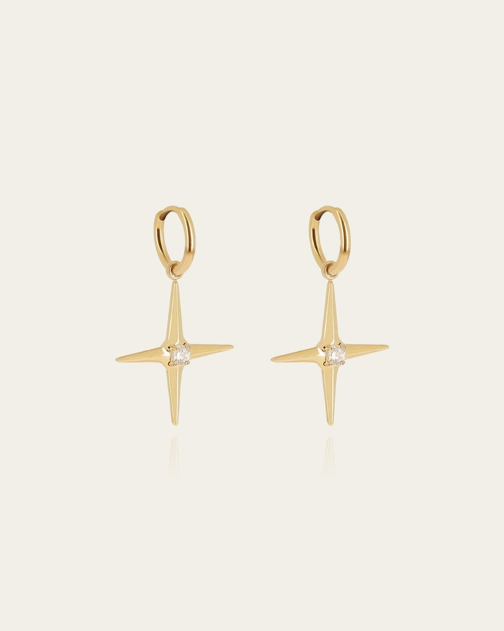 Boucles d'oreilles Isidore (Acier doré)