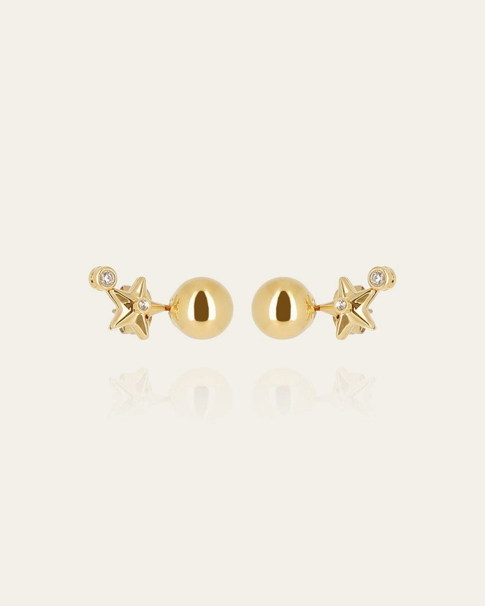 Boucles d'oreilles Tracks (Acier doré)