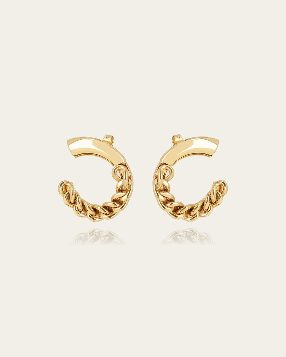 Boucles d'oreilles Carbonio (Acier doré)