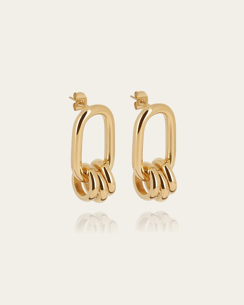 Boucles d'oreilles Dorel (Acier doré)