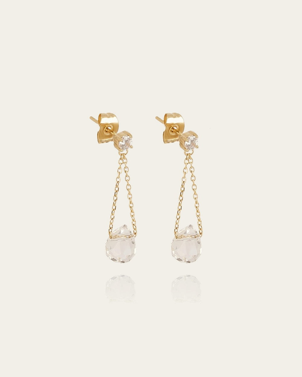 Boucles d'oreilles Célyne (Acier doré)