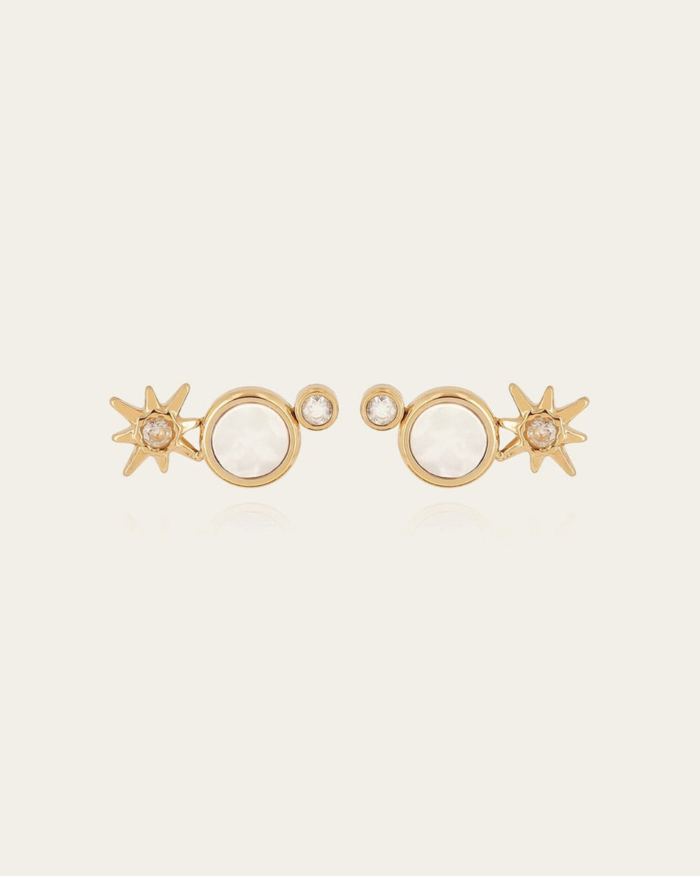 Boucles d'oreilles Naïade (Acier doré)