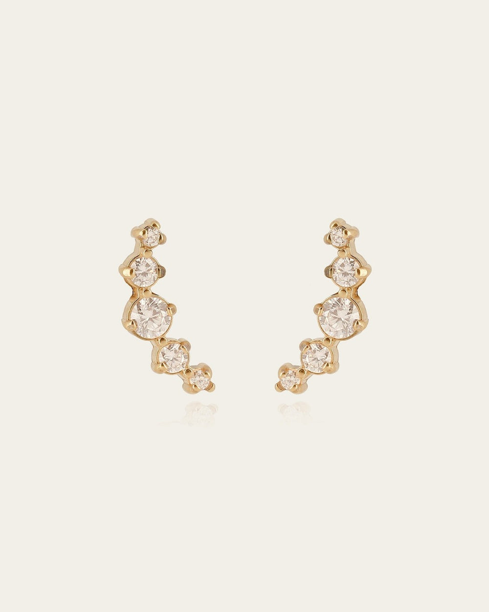 Boucles d'oreilles Éclisse (Acier doré)