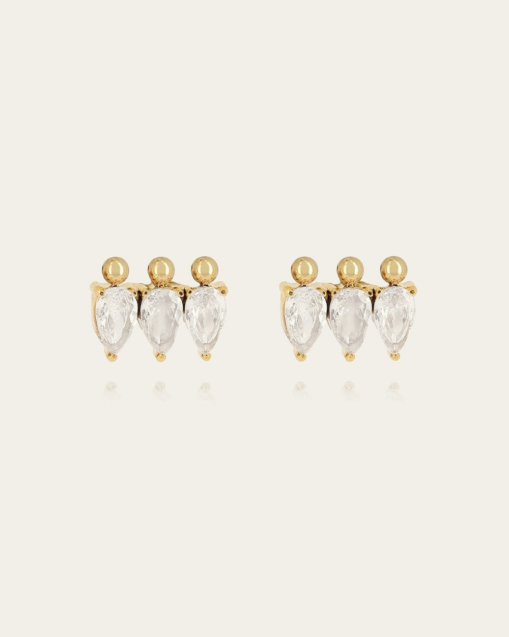 Boucles d'oreilles Mantoue (Acier doré)