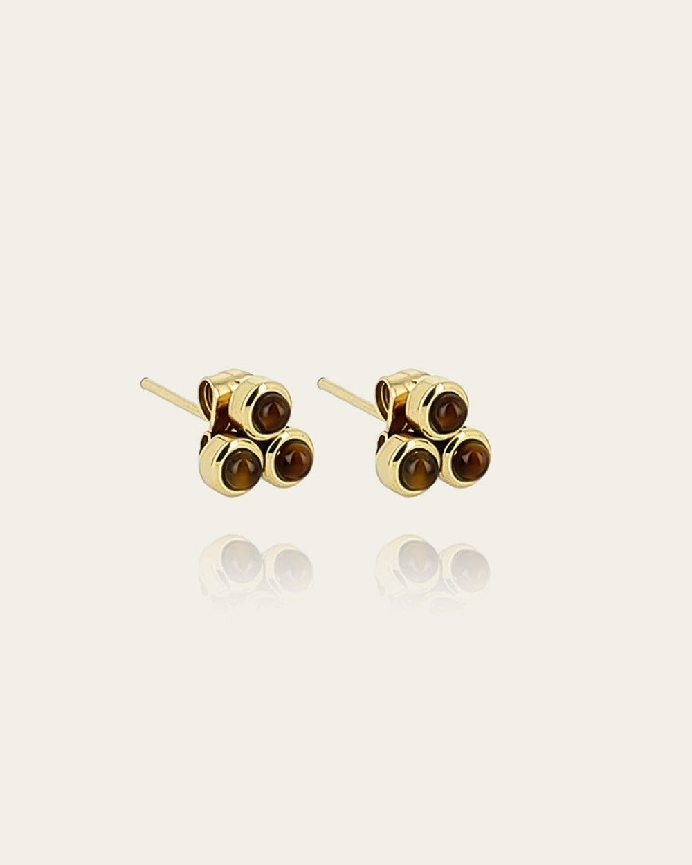 Boucles d'oreilles puces Tiradente (Acier doré)