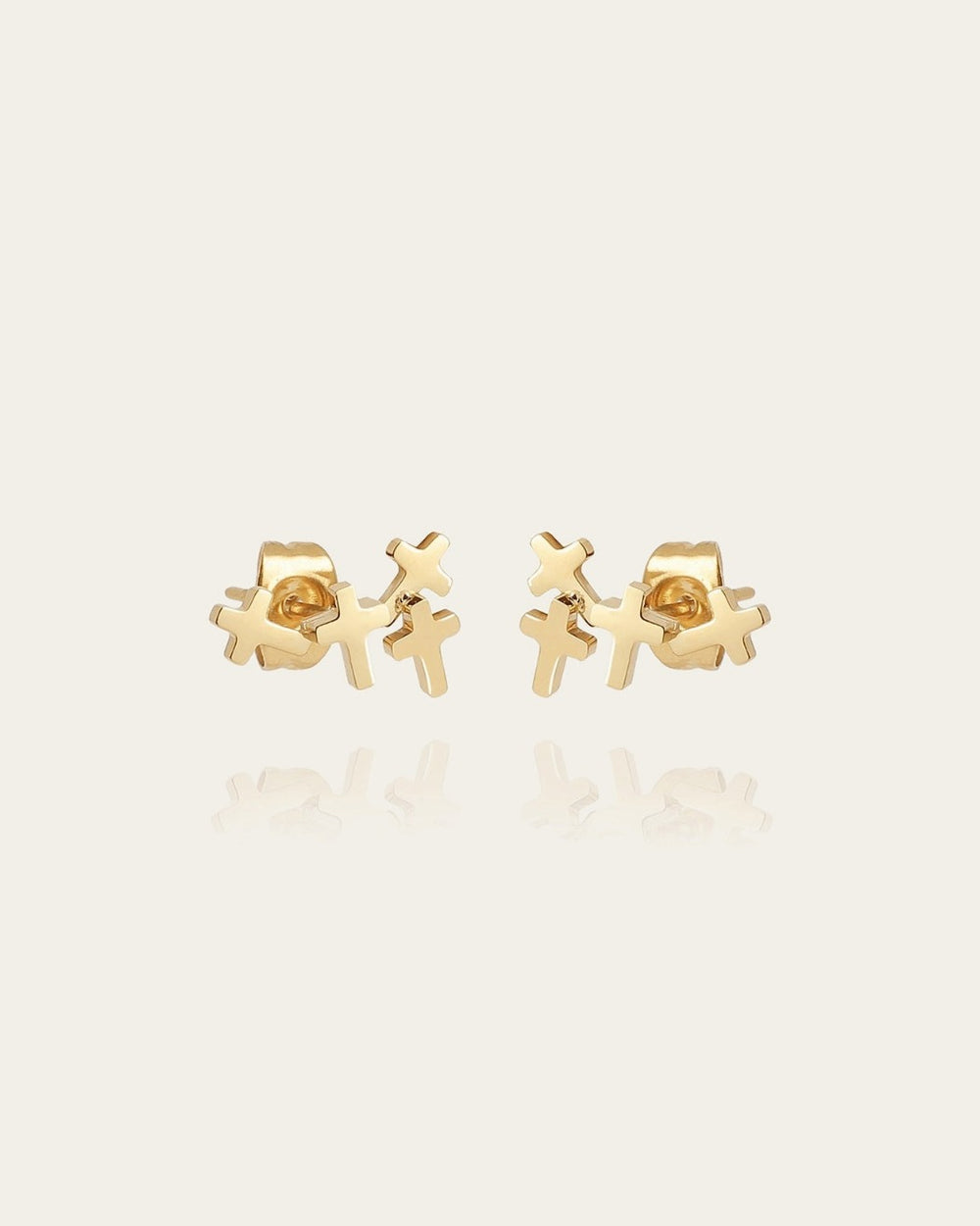 Boucles d'oreilles Beata (Acier doré)