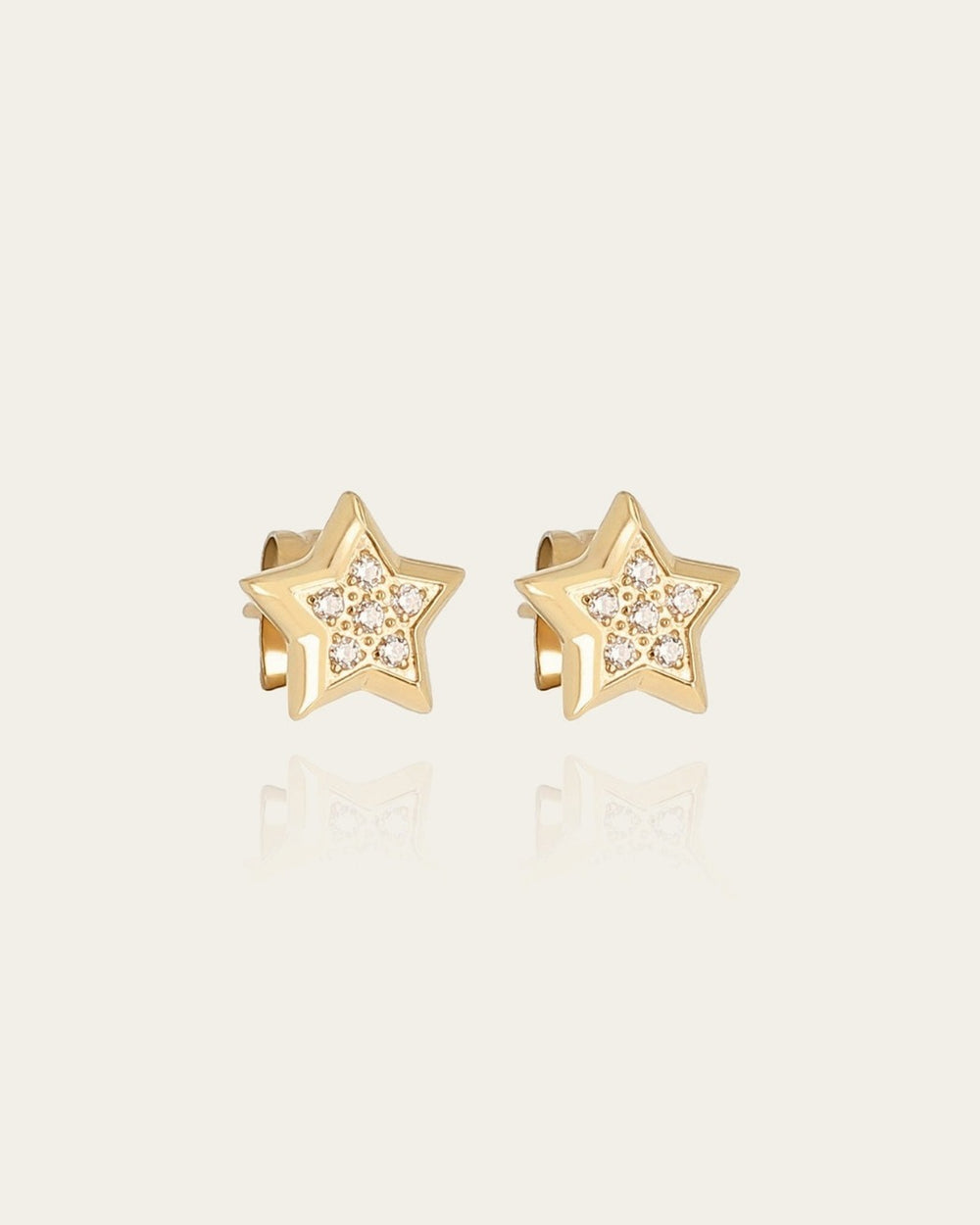 Boucles d'oreilles Aéris (Acier doré)