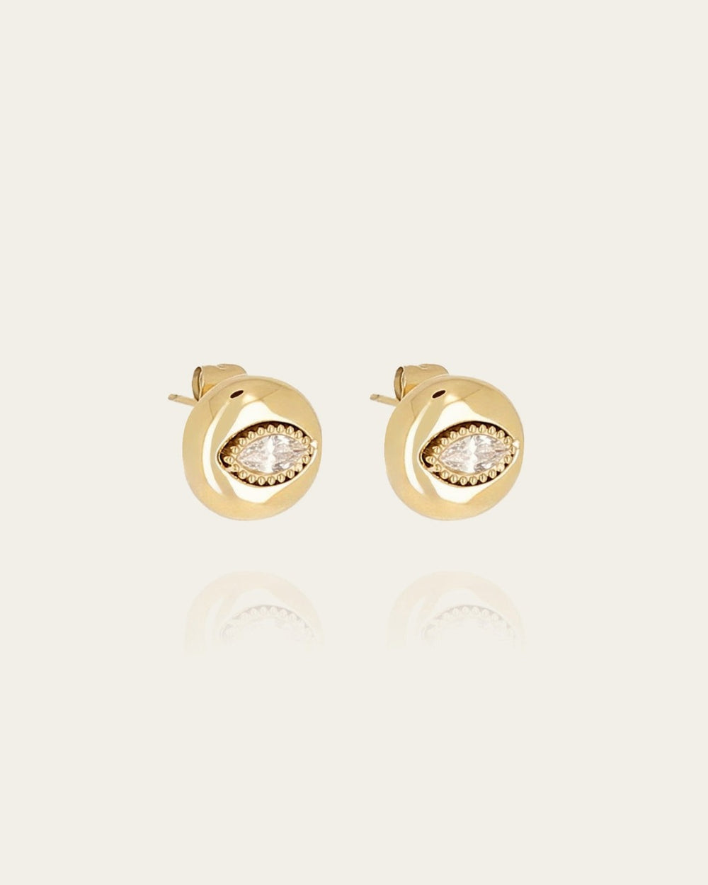Boucles d'oreilles Pianello (Acier doré)